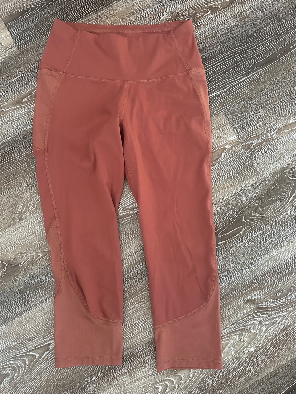 Women's High-Waist Cropped Active Leggings - Rust